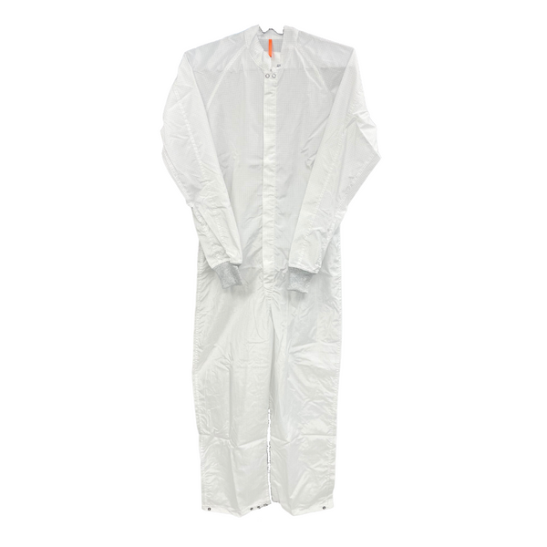 Washable Cleanroom Coveralls: Zipper, Knit Cuffs, XS-5XL, FI-CC1245