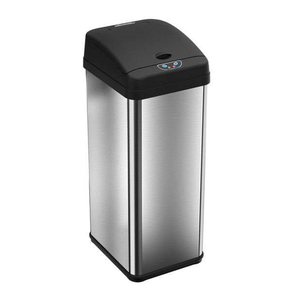 Trash Receptacles:. 13 Gallon Cleanroom Waste Bins, Rectangle, Sensor Operated, HL-HLS13MX