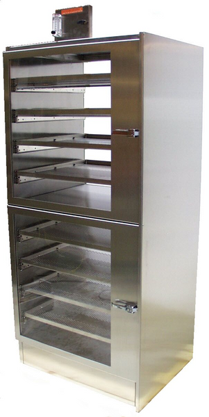 Desiccator Cabinets, Stainless Steel, 2 Compartments, Shelves, CAP-19S-SST-2DR-SGL-30Wx30Hx25D-8B