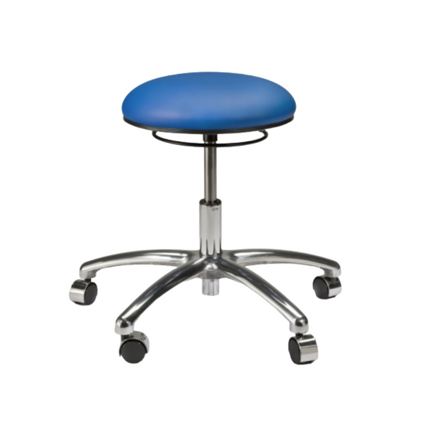 Cleanroom Stools:. ISO 5 Class 100, 3 Height Ranges, 2 Colors, Dual Wheel Casters, GK-C1000