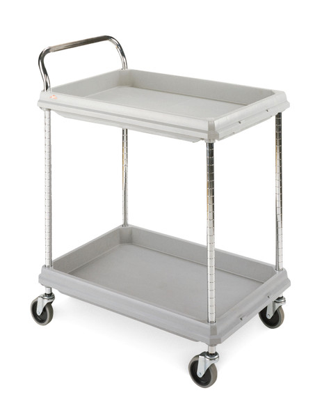 Polymer Utility Carts, 2.75" Deep Ledge, 2 Shelves, 21-1/2"x 32-3/4"x 41"H, IM-BC2030-2D