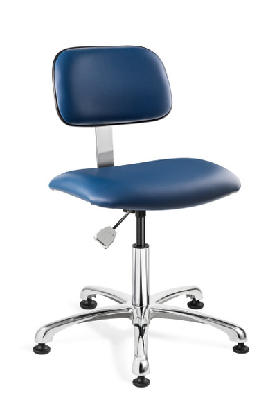 Cleanroom Chairs,. ISO 6 Class 1000, Polished Base, 2 Heights, Control Options, Color Options, Mushroom Glides, BV-4000: