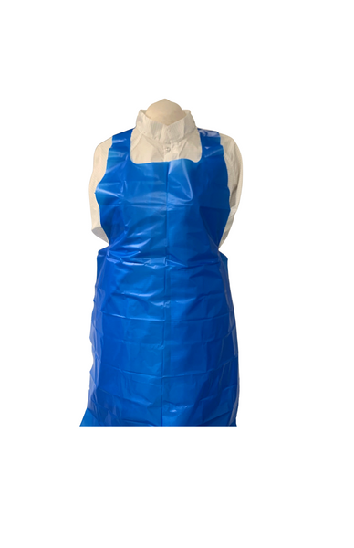 Polyethylene Aprons: Economical, Waterproof, 4 mil, Blue, 28"x46", 250/Case, KS-AP-PE-4-BL-2846