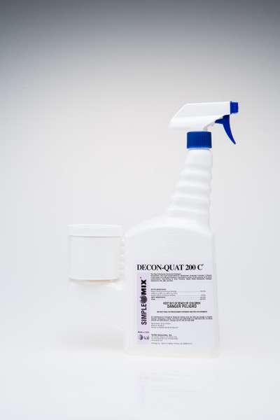 DECON-QUAT 200C:. Quaternary Ammonium, SimpleMix, 16oz Trigger Spray, Sterile, VA-DQ200C-06-16Z-01