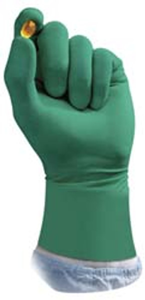 Sterile Neoprene Gloves:. Hand Specific, 14" Long, ISO 5, Ansell Dermashield, Green, Pair Packed, 200 Pairs, Sizes 6-9, AE-73-701