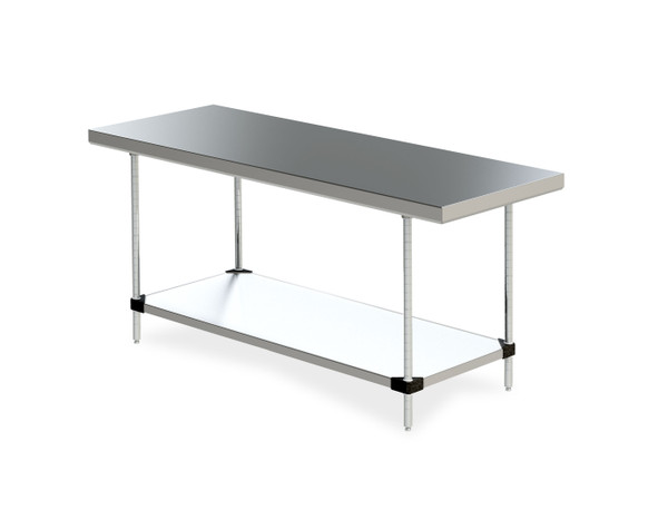 Stainless Steel Work Tables, Type 316 Stainless Steel Top, Lower Shelf, IM-WTS-FS-316T