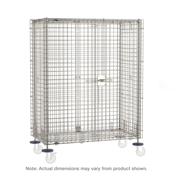 Mobile Security Carts, Super Erecta Shelf, Stainless Steel Construction, 2 Intermediate Shelves, 5" Swivel Casters w/ Brakes, IM-SECxxS-SD