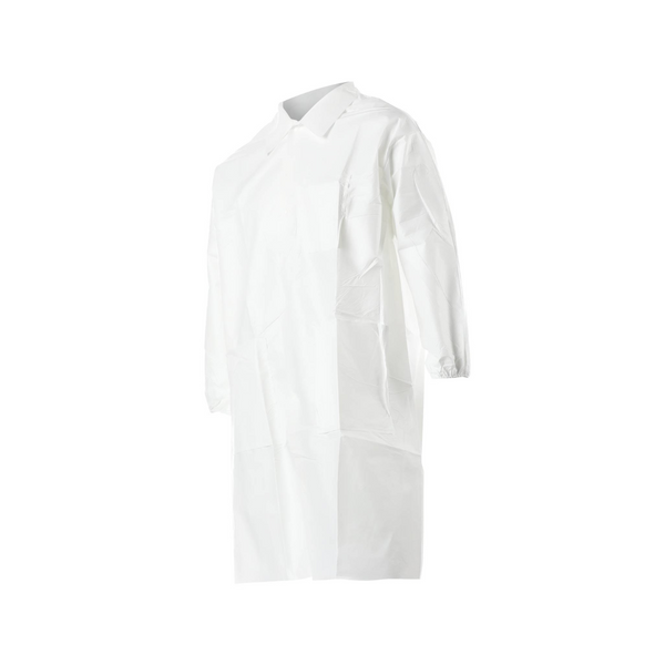 Disposable Cleanroom Frocks, Zipper Front, Elastic Wrists, Microporous Material, 25/case, Medium- 4XL, AP-FK-J2141