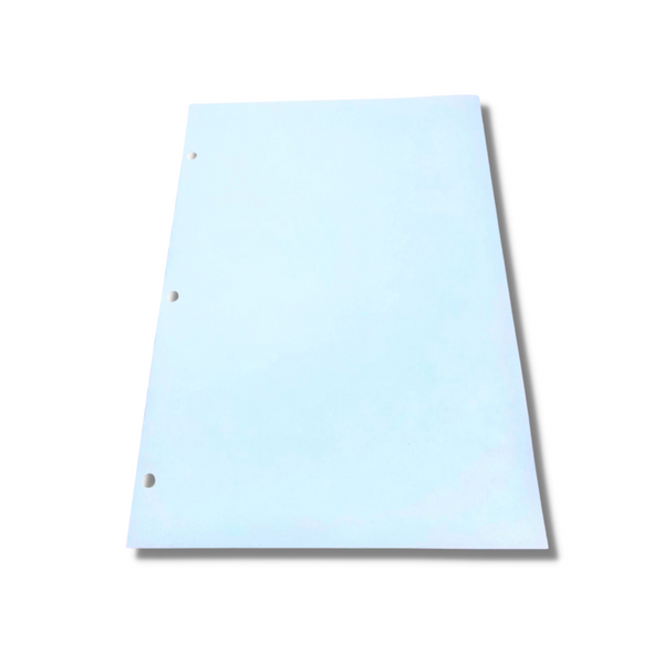 Cleanroom Paper: 3 Hole Punched, 8.5"x11", Blue, Autoclavable, 22.5#, 250 Sheets/Pack - 10 Packs/Case   LT-7177BE-8A-03