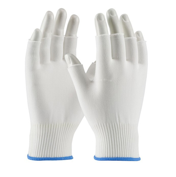 Partial Fingertip Glove Liners: Nylon, Medium Weight, Low Lint, S-XL, 12 pairs/pack, PI-40-732