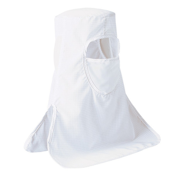 Washable Cleanroom Hoods: Pull Over, In Set Face Mask, Vertical and Horizontal Snaps, Elastic Back, Split Skirt, S-3XL, FI-CHPIN2