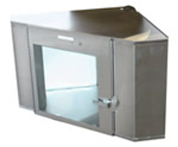 Corner Pass Throughs; 3 Doors, Stainless Steel, 24x24x24, CAP-18W3D-SST-24Wx24Hx24D