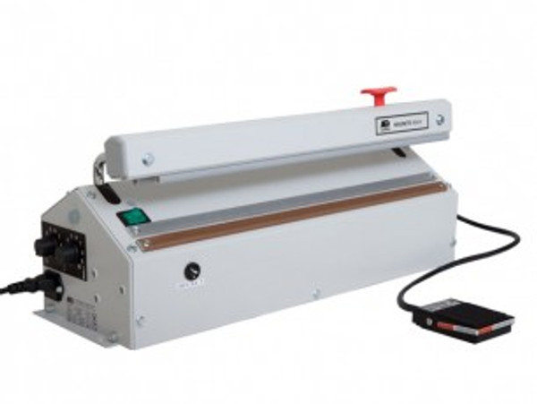 Heat Sealers: Table Top, Impulse, Motorized Operation, Medium Duty, Cutter, Seal Length: 24.5"  AV-621-MGM