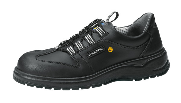 ESD Cleanroom Shoes:: Secure Fitting, Reflective Laces, Slip Resistant, Black, Sizes: 35-48, AB-7131138