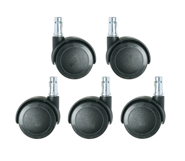 Cleanroom Casters, Dual Wheel Interval Braking Casters, Set of 5, BV-IBCS