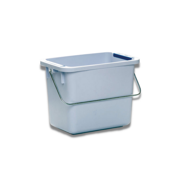 Mop Bucket: 6 Gallon, Polypropylene, Color Coded Clips, Autoclavable, 12"L x 16"W x 12"H, Price Per Bucket, RM-120942