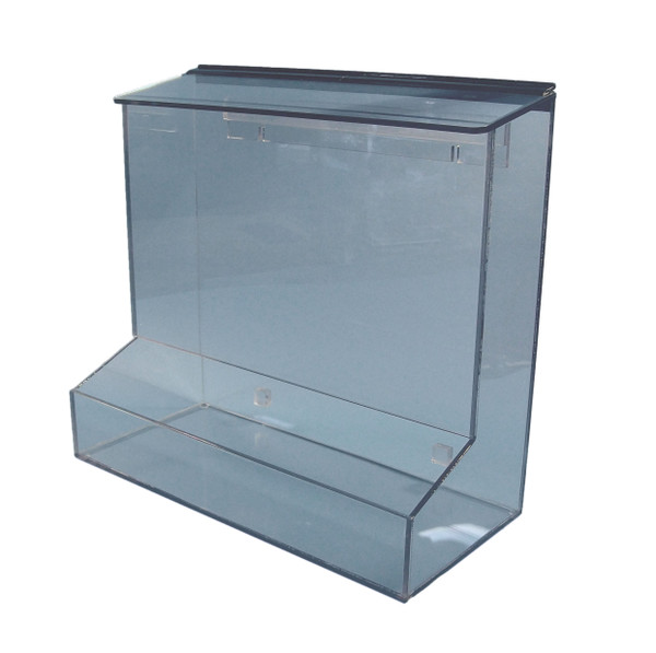 Bulk Dispensers with Front Tray, 18"W x 16"H x 10"D, 1 Compartment, Optional Lid, SC-EPD-1200-PETG